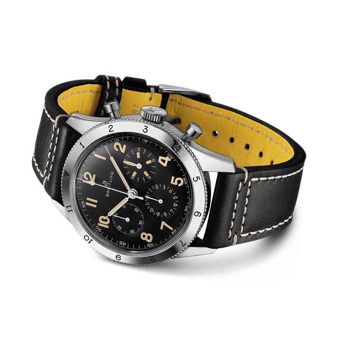Breitling AVI Ref 765 1953 Re-Edition Edelstahl Uhr AB0920131B1X1 – Bild 3