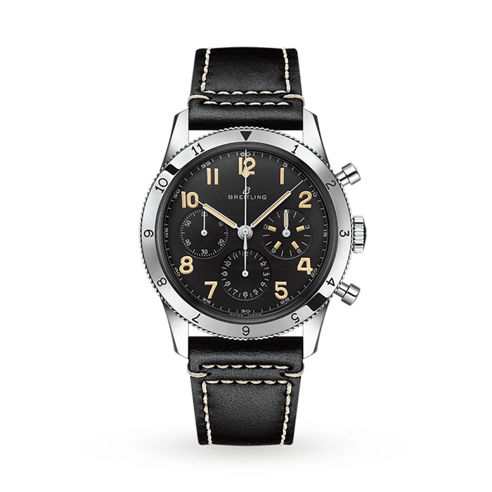 Breitling AVI Ref 765 1953 Re-Edition Edelstahl Uhr AB0920131B1X1