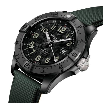 Breitling Avenger Automatic 44 mm Night Mission Herrenuhr grünes Leder S32320101B1X1 – Bild 2