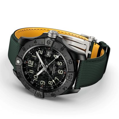 Breitling Avenger Automatic 44 mm Night Mission Herrenuhr grünes Leder S32320101B1X1 – Bild 3