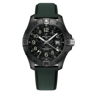 Breitling Avenger Automatic 44 mm Night Mission Herrenuhr grünes Leder S32320101B1X1