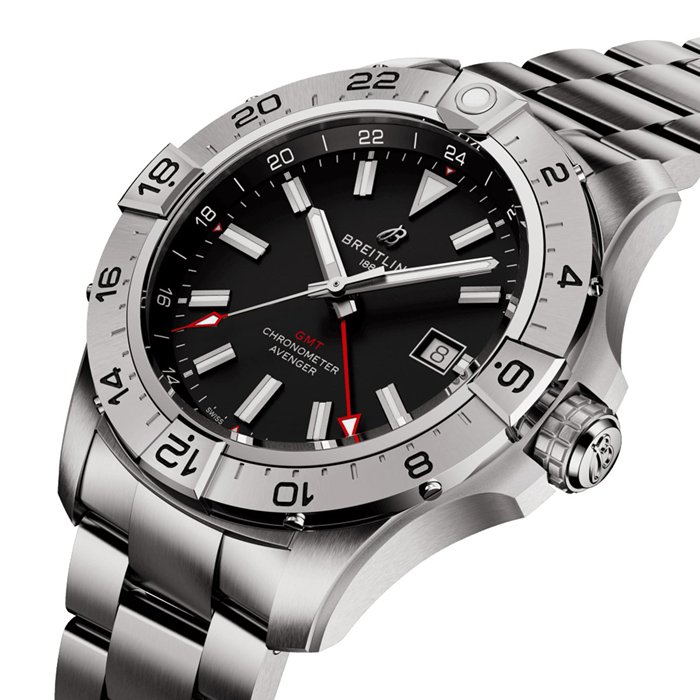 Breitling Avenger Automatic GMT 44mm Herrenuhr schwarz Edelstahl A32320101B1A1 – Bild 3