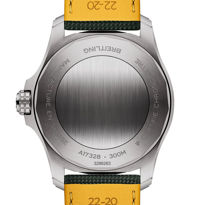 Breitling Avenger Automatik 42mm Herrenuhr Grünes Leder A17328101L1X1 – Bild 2