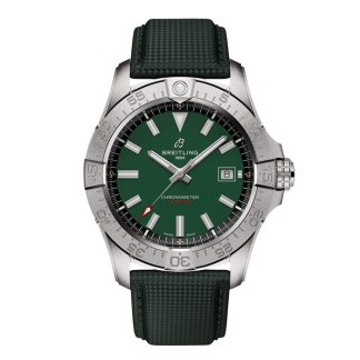Breitling Avenger Automatik 42mm Herrenuhr Grünes Leder A17328101L1X1