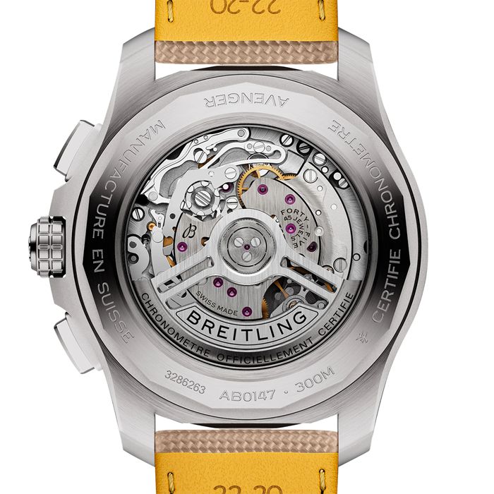 Breitling Avenger B01 Chronograph 44mm Herrenuhr Beige Leder AB0147101A1X1 – Bild 2