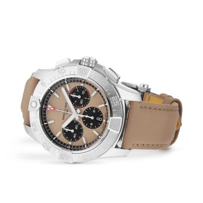 Breitling Avenger B01 Chronograph 44mm Herrenuhr Beige Leder AB0147101A1X1 – Bild 3