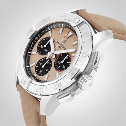Breitling Avenger B01 Chronograph 44mm Herrenuhr Beige Leder AB0147101A1X1 – Bild 5