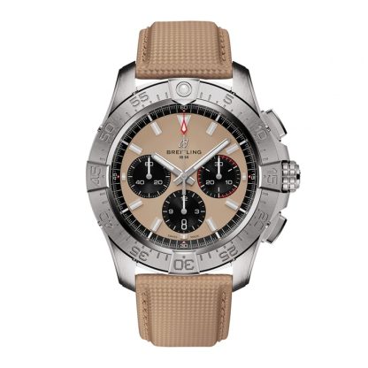 Breitling Avenger B01 Chronograph 44mm Herrenuhr Beige Leder AB0147101A1X1