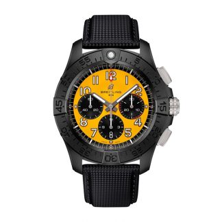 Breitling Avenger B01 Chronograph 44mm Night Mission Herrenuhr Gelb Schwarz Leder SB0147101I1X2