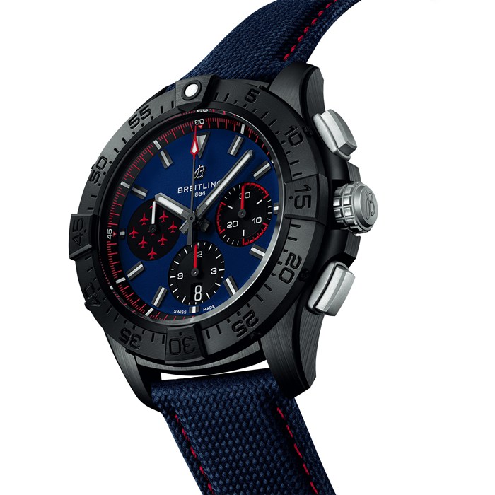 Breitling Avenger B01 Chronograph Rote Pfeile 44mm Herrenuhr Blau SB01475A1C1X1 – Bild 2