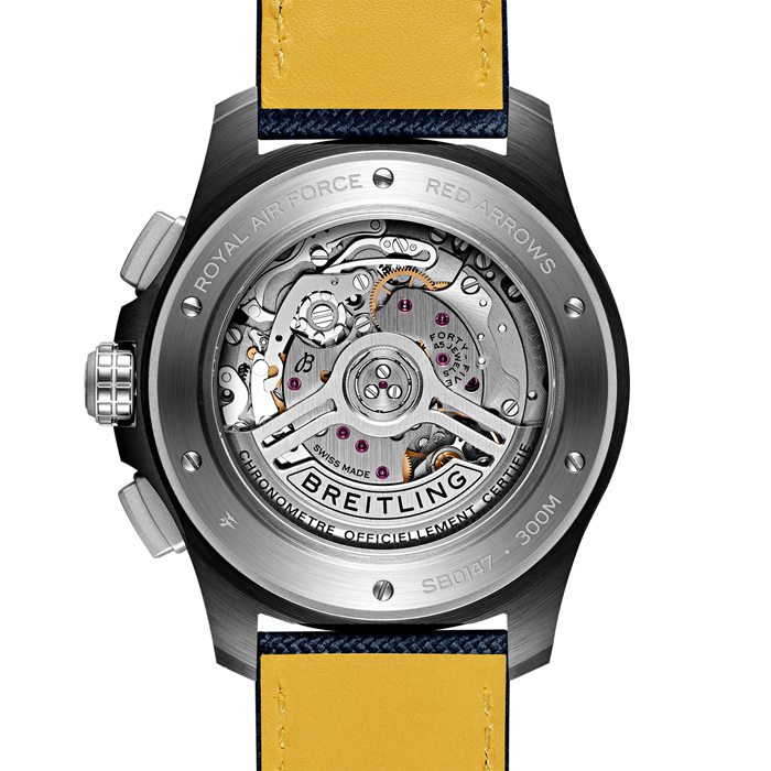 Breitling Avenger B01 Chronograph Rote Pfeile 44mm Herrenuhr Blau SB01475A1C1X1 – Bild 5