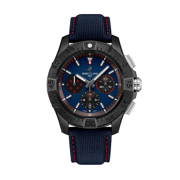 Breitling Avenger B01 Chronograph Rote Pfeile 44mm Herrenuhr Blau SB01475A1C1X1