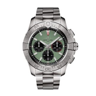 Breitling Avenger Chronograph B01 44mm Herrenuhr grün Edelstahl AB0147101L1A1