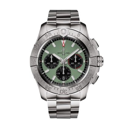 Breitling Avenger Chronograph B01 44mm Herrenuhr grün Edelstahl AB0147101L1A1