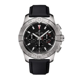 Breitling Avenger Chronograph B01 44mm Herrenuhr schwarzes Leder AB0147101B1X1