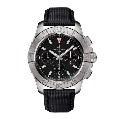 Breitling Avenger Chronograph B01 44mm Herrenuhr schwarzes Leder AB0147101B1X1