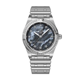 Breitling Chronomat 28mm Damenuhr Schwarz Perlmutt A72310531G1A1