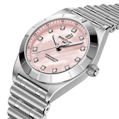 Breitling Chronomat 28mm Damenuhr rosa Perlmutt A72310101K1A1 – Bild 2