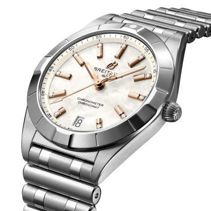 Breitling Chronomat 32 Edelstahl Perlmutt Uhr A77310101A4A1 – Bild 2