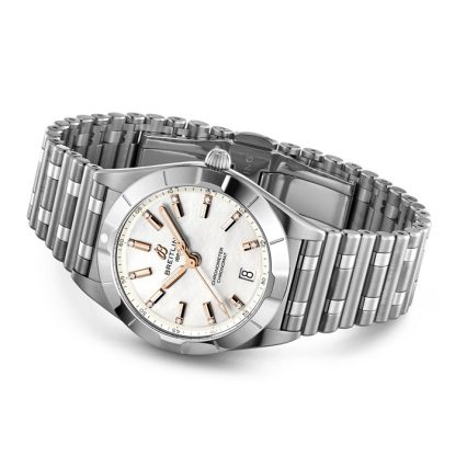 Breitling Chronomat 32 Edelstahl Perlmutt Uhr A77310101A4A1 – Bild 3