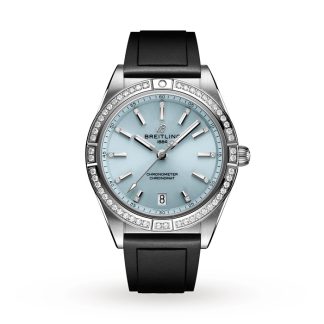 Breitling Chronomat Automatic 36 Edelstahl & 18k grau gold Kautschukband Eisblau Uhr G10380591C1S1