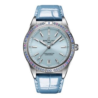 Breitling Chronomat Automatic 36 South Sea Ice Blue Lederband Damenuhr G10380611C1P1