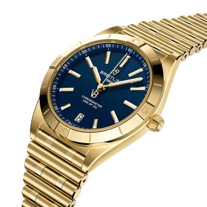 Breitling Chronomat Automatic 36mm Victoria Beckham Limited Edition Damenuhr Mitternachtsblau Gelbgold K103801A1C1K1 – Bild 3