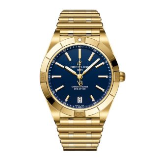 Breitling Chronomat Automatic 36mm Victoria Beckham Limited Edition Damenuhr Mitternachtsblau Gelbgold K103801A1C1K1