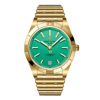 Breitling Chronomat Automatic 36mm Victoria Beckham Limited Edition Damenuhr Pfefferminz Gelbgold K103801A1L1K1