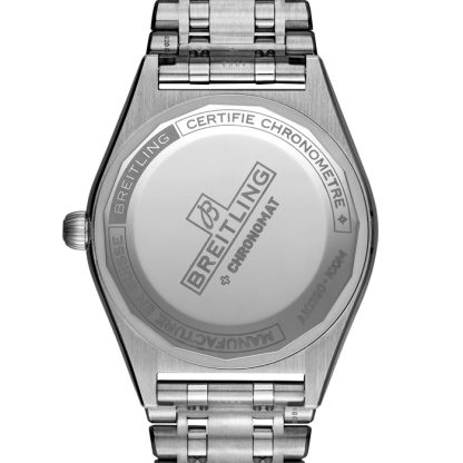Breitling Chronomat Automatik 36 Edelstahl Perlmutt Uhr A10380101A4A1 – Bild 4