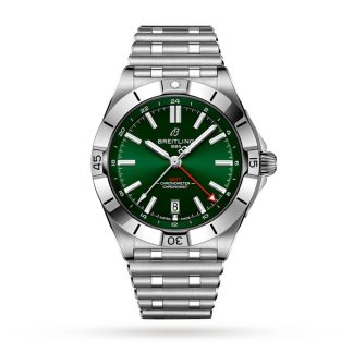 Breitling Chronomat Automatik GMT 40 Grünes Zifferblatt Uhr A32398101L1A1