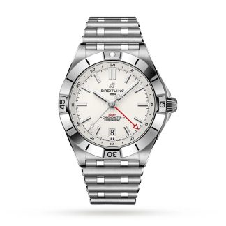 Breitling Chronomat Automatik GMT 40 Weißes Zifferblatt Uhr A32398101A1A1