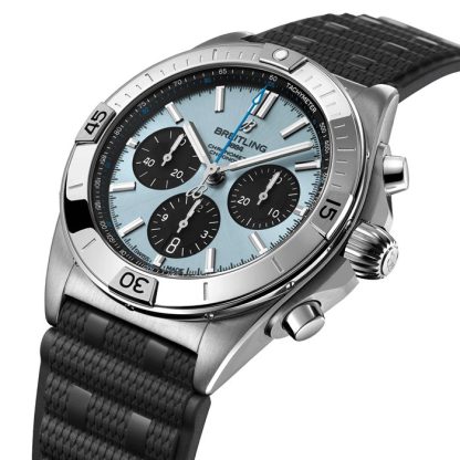 Breitling Chronomat B01 Chronograph 42mm Herrenuhr Blau Gummi PB0134101C1S2 – Bild 3