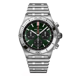 Breitling Chronomat B01 Chronograph 42mm Herrenuhr Grün AB0134101L2A1