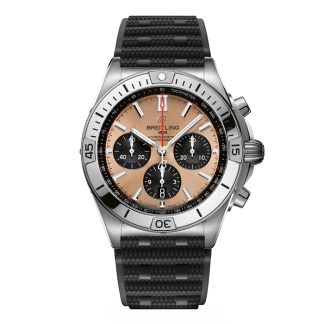 Breitling Chronomat B01 Chronograph 42mm Herrenuhr Kupfer Gummi AB0134101K1S1