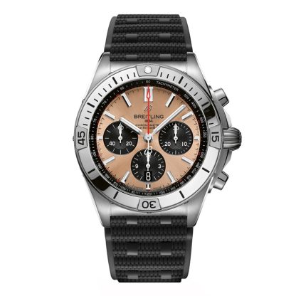 Breitling Chronomat B01 Chronograph 42mm Herrenuhr Kupfer Gummi AB0134101K1S1