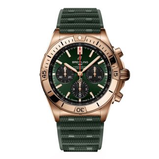 Breitling Chronomat B01 Chronograph 42mm Herrenuhr grüner Gummi RB0134101L1S1