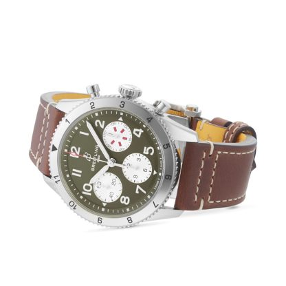Breitling Classic AVI Chronograph 42 Curtiss P-40 Warhawk Lederarmbanduhr A233802A1L1X1 – Bild 4
