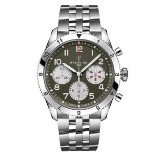 Breitling Classic AVI Chronograph 42 Curtiss P-40 Warhawk Uhr aus Edelstahl A233802A1L1A1