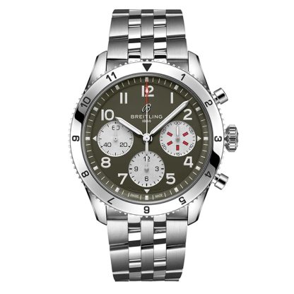 Breitling Classic AVI Chronograph 42 Curtiss P-40 Warhawk Uhr aus Edelstahl A233802A1L1A1