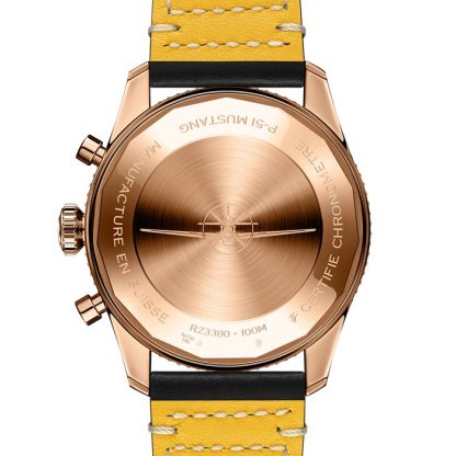 Breitling Classic AVI Chronograph 42 P-51 Mustang 18K Rotgold Lederarmband Uhr R233801A1B1X1 – Bild 2