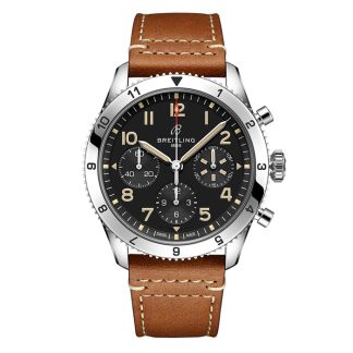 Breitling Classic AVI Chronograph 42 P-51 Mustang Lederarmbanduhr A233803A1B1X1