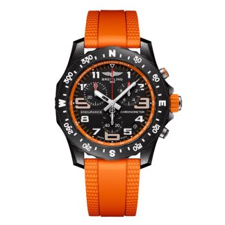 Breitling Endurance Pro 44mm Herrenuhr Orange Gummi X82310A51B1S2