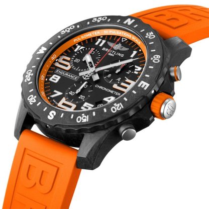 Breitling Endurance Pro 44mm Orange Kautschukband Uhr X82310A51B1S1 – Bild 2