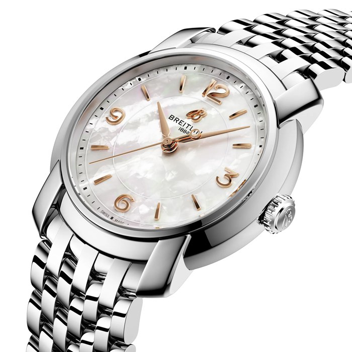 Breitling Lady Premier 32mm Damenuhr Mutter der Perle A77330121A2A1 – Bild 2