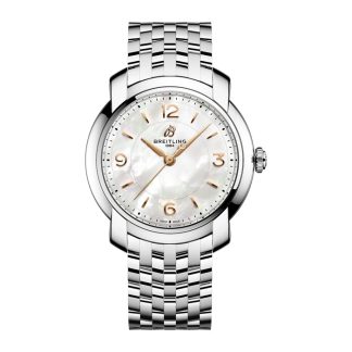 Breitling Lady Premier 32mm Damenuhr Mutter der Perle A77330121A2A1