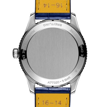 Breitling Navitimer 32mm Damenuhr Blau Perlmutt Alligator A77320171C1P1 – Bild 2