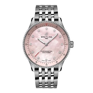 Breitling Navitimer 32mm Damenuhr rosa Perlmutt A77320D91K1A1