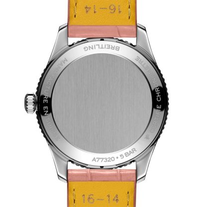 Breitling Navitimer 32mm Damenuhr rosa Perlmutt Alligator A77320D91K1P1 – Bild 2