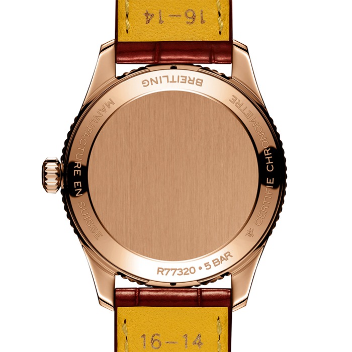 Breitling Navitimer 32mm Damenuhr weiß Perlmutt Alligator 18k Rotgold R77320E61A1P1 – Bild 2